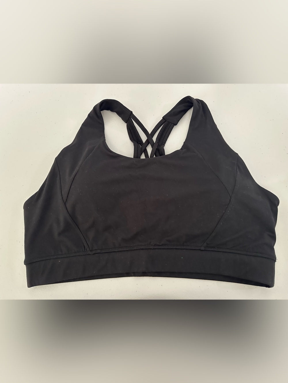 Rae Mode Women's Black Strappy Sports Bra Top